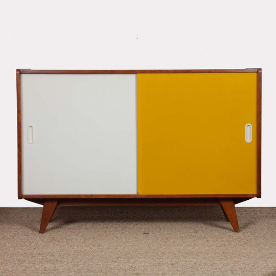 Yellow and white chest by Jiri Jiroutek, model U-452, circa 1960 - 