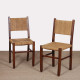 Paire de chaises rustiques en bois et corde, 1940 - 
