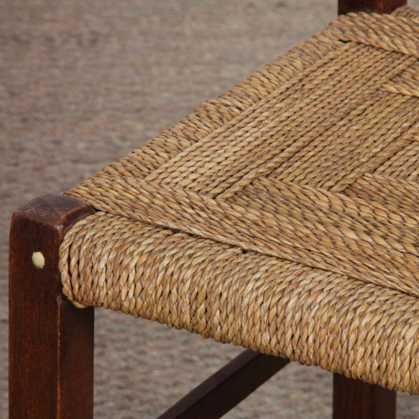 Paire de chaises rustiques en bois et corde, 1940 - 
