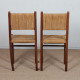Paire de chaises rustiques en bois et corde, 1940 - 