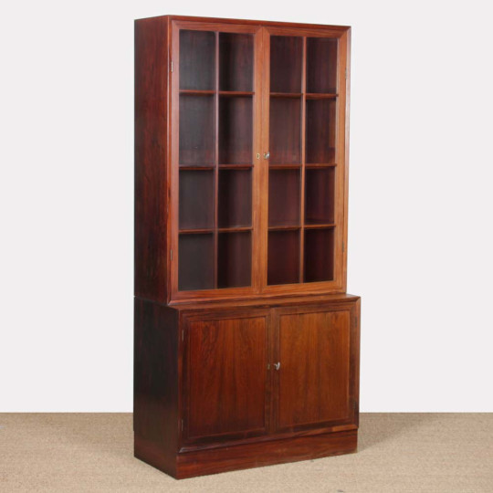 Meuble vitrine/bibliothèque en palissandre par Lyby mobler, 1960 - Design Scandinave