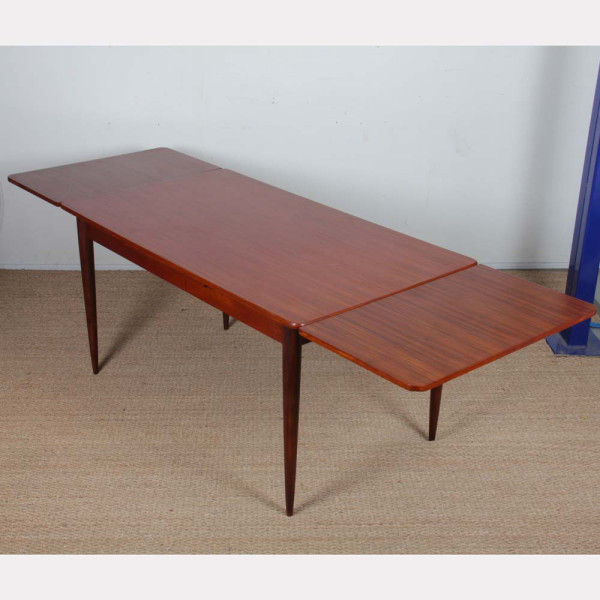 Table de repas rectangulaire extensible en teck, 1970 - 