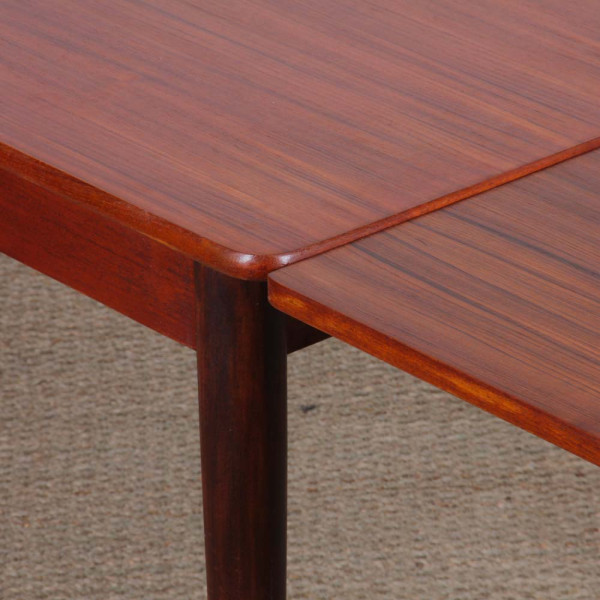 Extendable rectangular teak dining table, 1970 - 