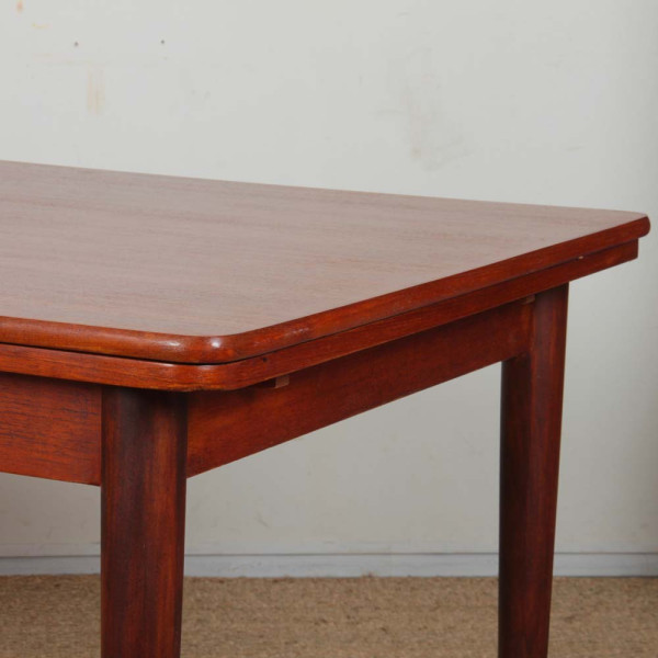 Table de repas rectangulaire extensible en teck, 1970 - 