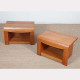 Pair of elm bedside tables, French craftsmanship from the 1980s - 