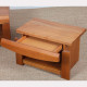 Pair of elm bedside tables, French craftsmanship from the 1980s - 