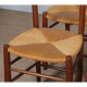 Ensemble de 4 chaises paillées en bois, travail français, 1950 - 