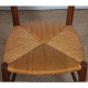 Ensemble de 4 chaises paillées en bois, travail français, 1950 - 