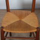 Ensemble de 4 chaises paillées en bois, travail français, 1950 - 