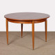 Table de repas ronde et extensible en bois, 1960 - 
