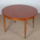 Table de repas ronde et extensible en bois, 1960 - 