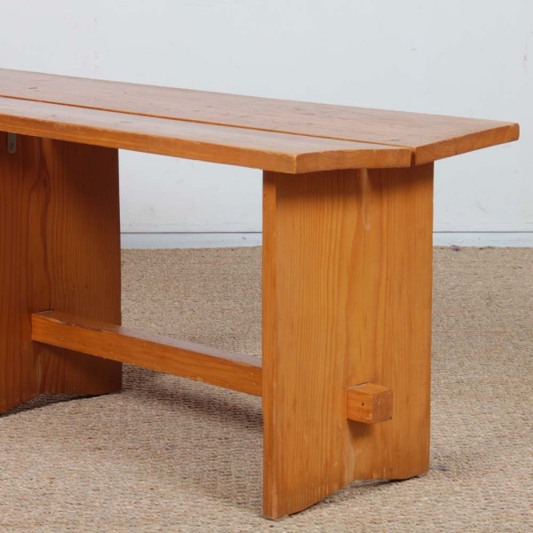 Vintage pine bench, 20th century craftsmanship - 