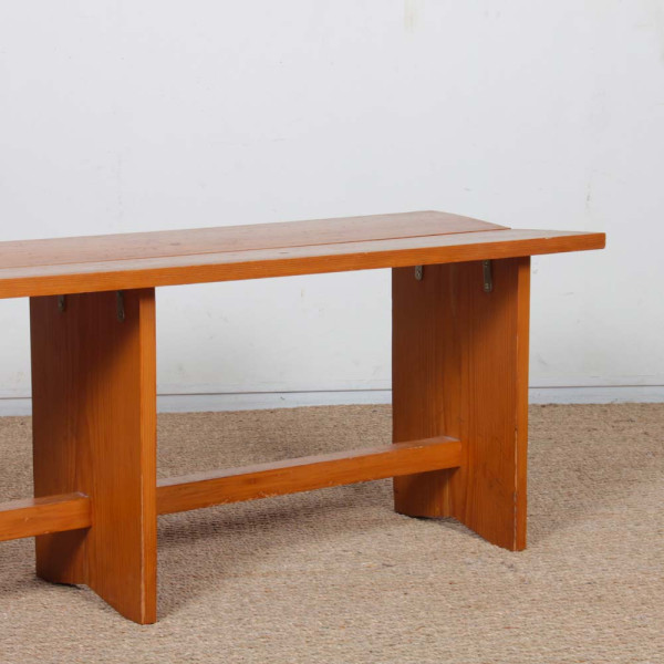 Vintage pine bench, 20th century craftsmanship - 