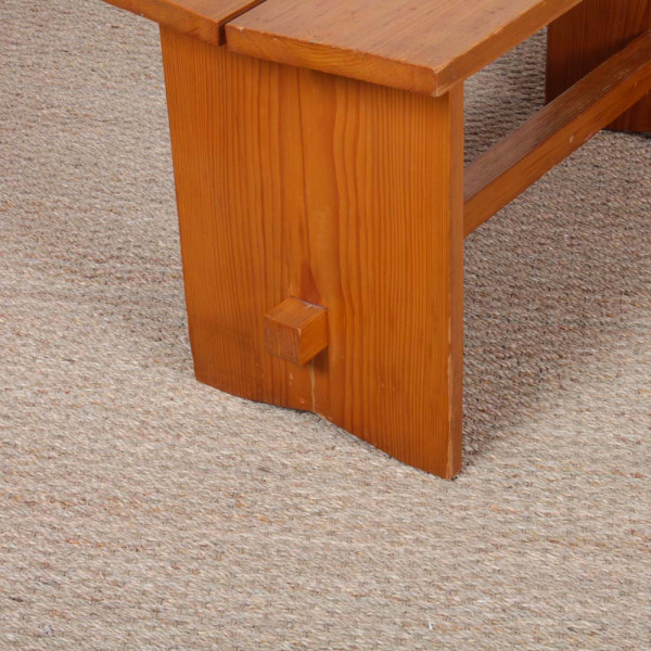 Banc vintage en pin, travail du XXe siècle - 