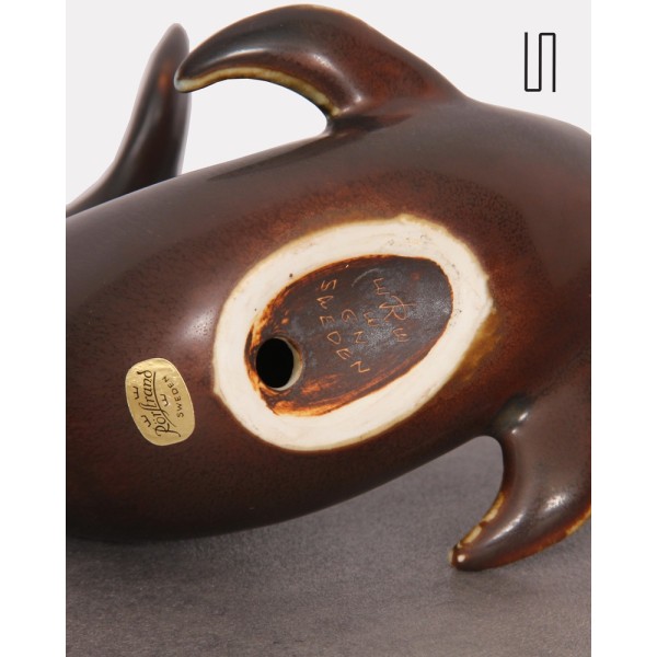 Ceramic dolphin by Gunnar Nylund for Rörstrand, 1960s - Scandinavian design