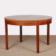 Extendable round teak dining table, 1970 - 