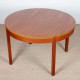 Table de repas ronde extensible en teck, 1970 - 