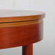 Extendable round teak dining table, 1970 - 