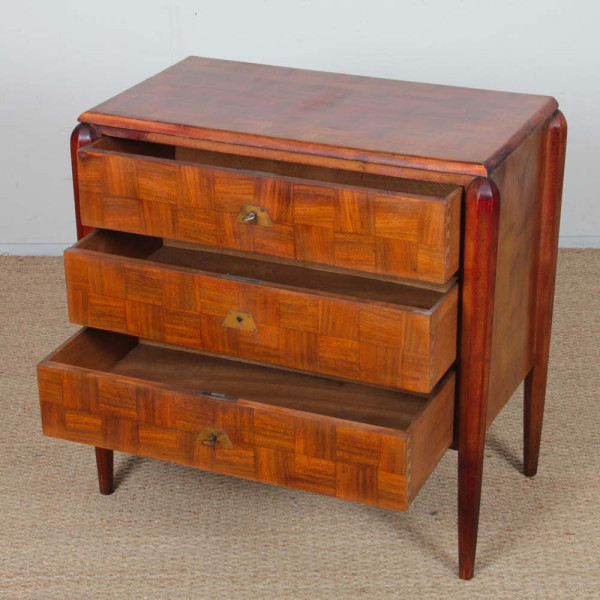 Art Deco inlaid chest of drawers from the 1930s - 