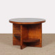 Round coffee table in walnut and rosewood, 20th century - 