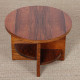 Round coffee table in walnut and rosewood, 20th century - 