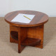 Round coffee table in walnut and rosewood, 20th century - 