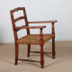 Paire de fauteuils en chêne et corde, travail français des années 1940 - 