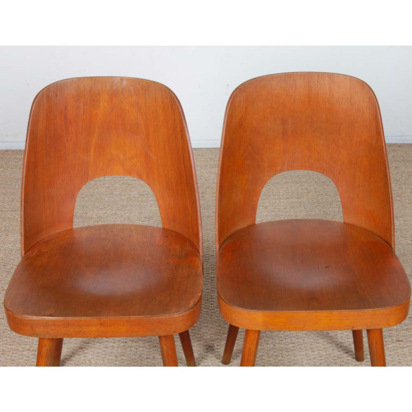 Suite de 4 chaises vintage par Oswald Haerdtl pour Ton, 1960 - Design d'Europe de l'Est