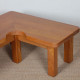 Solid oak coffee table in the Seltz style, 1980 - 