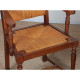 A pair of 1950s oak wicker armchairs - 