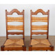 Ensemble de 6 chaises paillées et chêne massif, 1940 - 