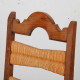 Ensemble de 6 chaises paillées et chêne massif, 1940 - 