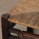 Chaise paillée en bois massif, travail français, 1940 - 