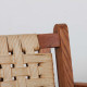 Armchair in solid oak and rope, 20th-century piece - 
