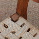 Armchair in solid oak and rope, 20th-century piece - 