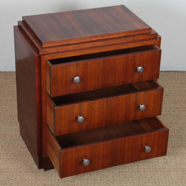 Commode Art déco en noyer, travail français, circa 1930-1940 - 