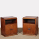 Pair of wooden bedside tables, French craftsmanship from the 1940s - 