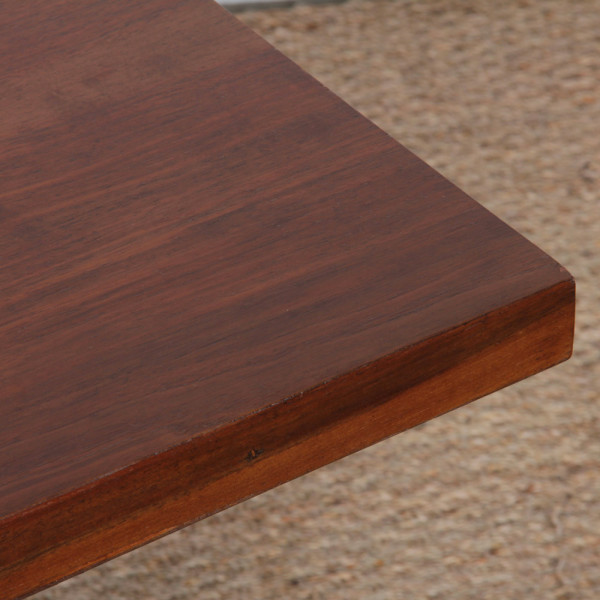 Modernist coffee table in wood and chrome-plated metal, 1930 - 