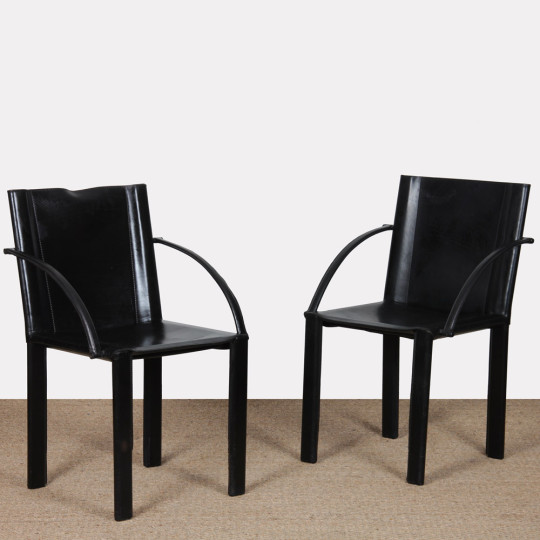 Pair of armchairs by Carlo Bartoli for Matteo Grassi, 1980 - 