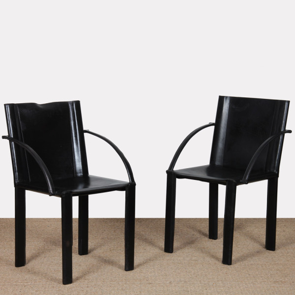 Paire de fauteuils par Carlo Bartoli pour Matteo Grassi, 1980 - 