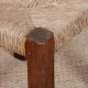 Suite de 4 chaises paillées en bois massif, 1950 - 