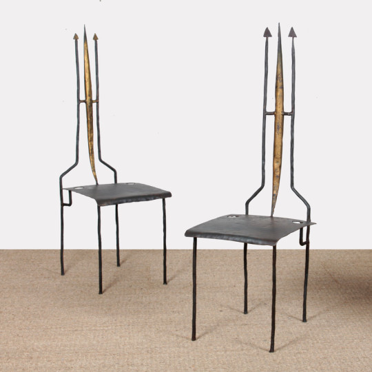 Paire de chaises par Jean-Jacques Argueyrolles, circa 1990 - 
