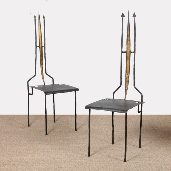 Paire de chaises par Jean-Jacques Argueyrolles, circa 1990 - 