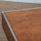 Square burl wood coffee table in the style of Willy Rizzo, 1970 - 