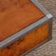 Square burl wood coffee table in the style of Willy Rizzo, 1970 - 