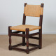 Suite de 4 chaises paillées en chêne massif, 1950 - 