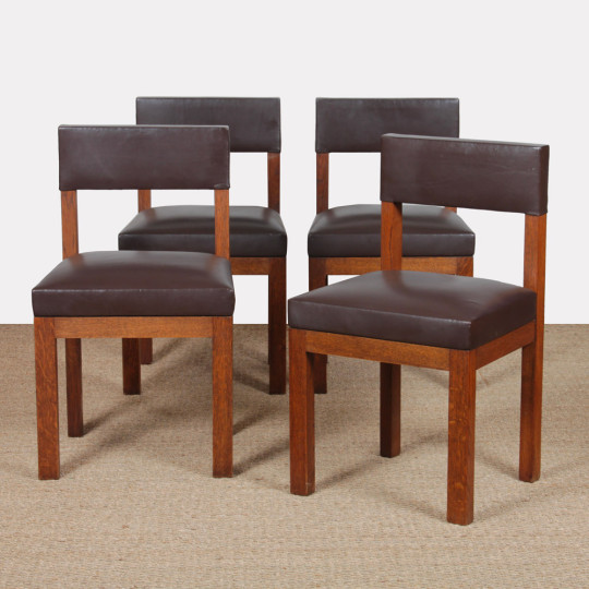 Ensemble de 4 chaises attribuées à Emiel Veranneman, 1960 - 