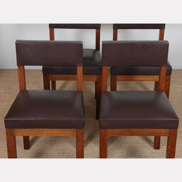 Ensemble de 4 chaises attribuées à Emiel Veranneman, 1960 - 