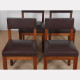 Ensemble de 4 chaises attribuées à Emiel Veranneman, 1960 - 