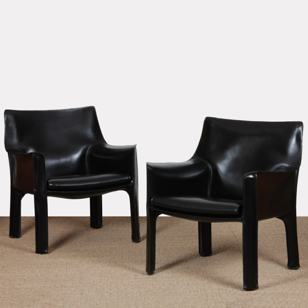 Paire de fauteuils CAB 414 par Mario Bellini pour Cassina, 1970 - 